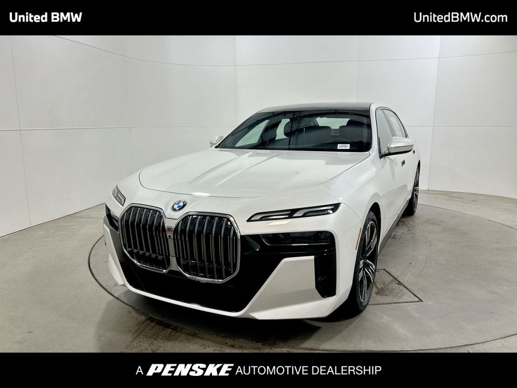 New 2025 Mineral White Metallic BMW 740i image 1