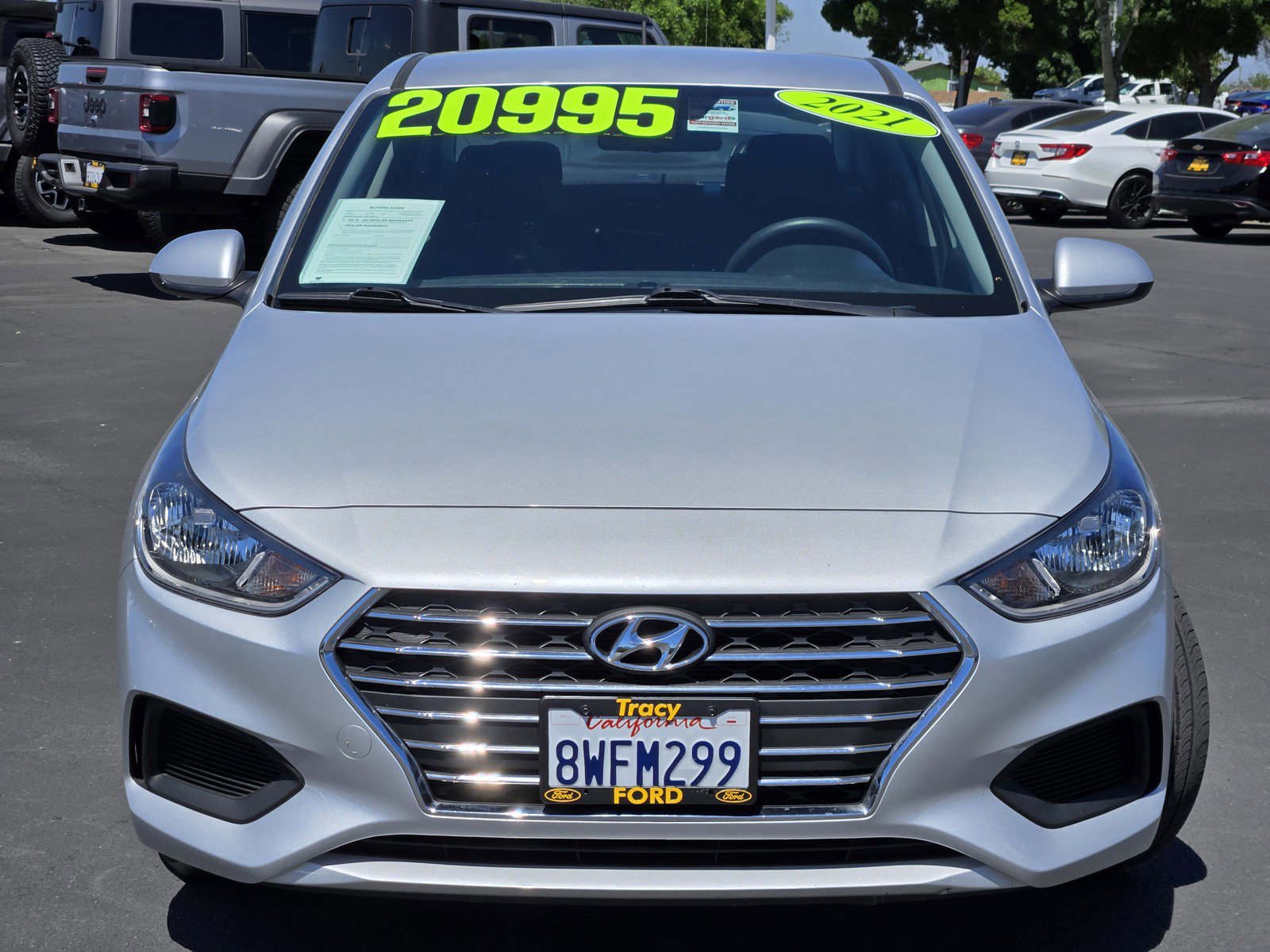 Certified 2021 Hyundai Accent SE with VIN 3KPC24A61ME142887 for sale in Tracy, CA