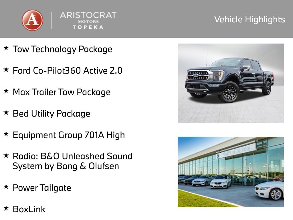 Used 2022 Ford F-150 Platinum with VIN 1FTFW1ED1NFB75033 for sale in Kansas City