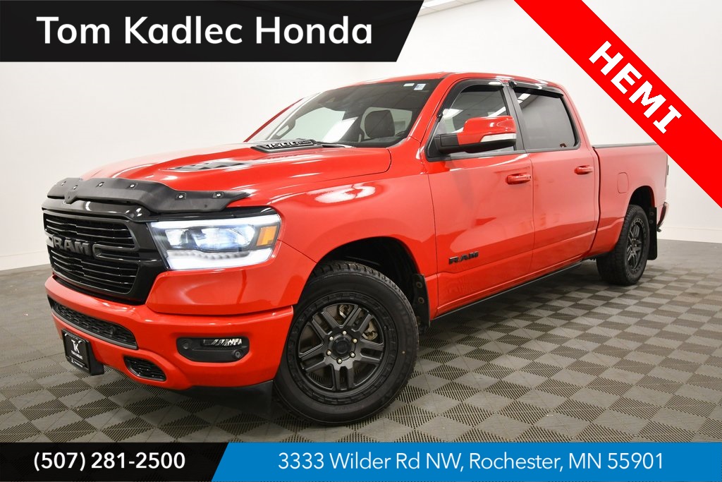 Used 2021 Flame Red Clearcoat Ram Sport image 1