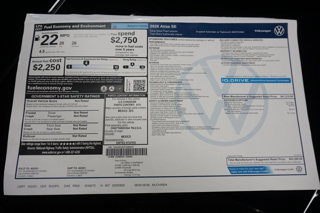 2026 Volkswagen Atlas SE photo 35