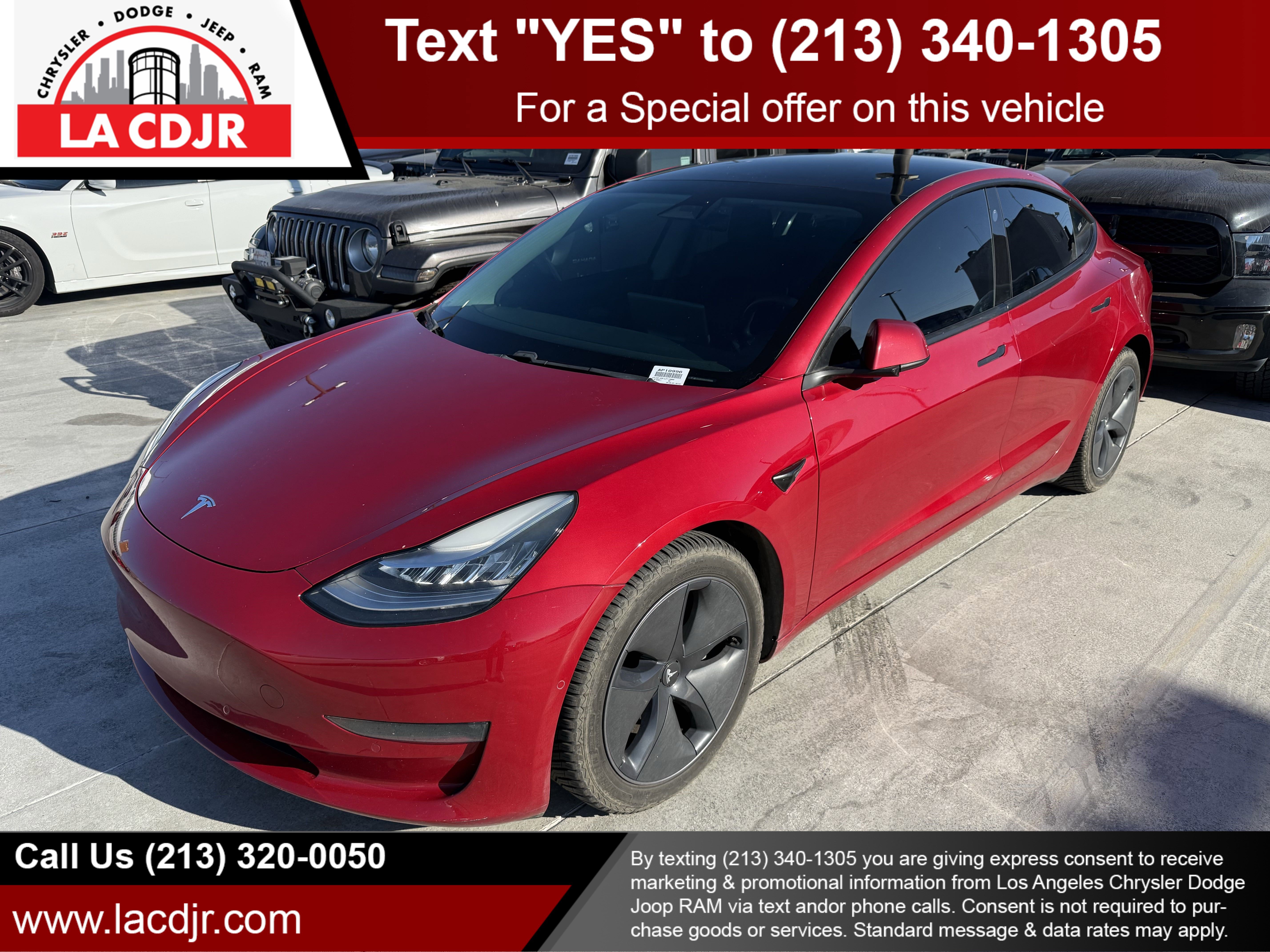 Used 2020 Red Multi-Coat Tesla Long Range image 1