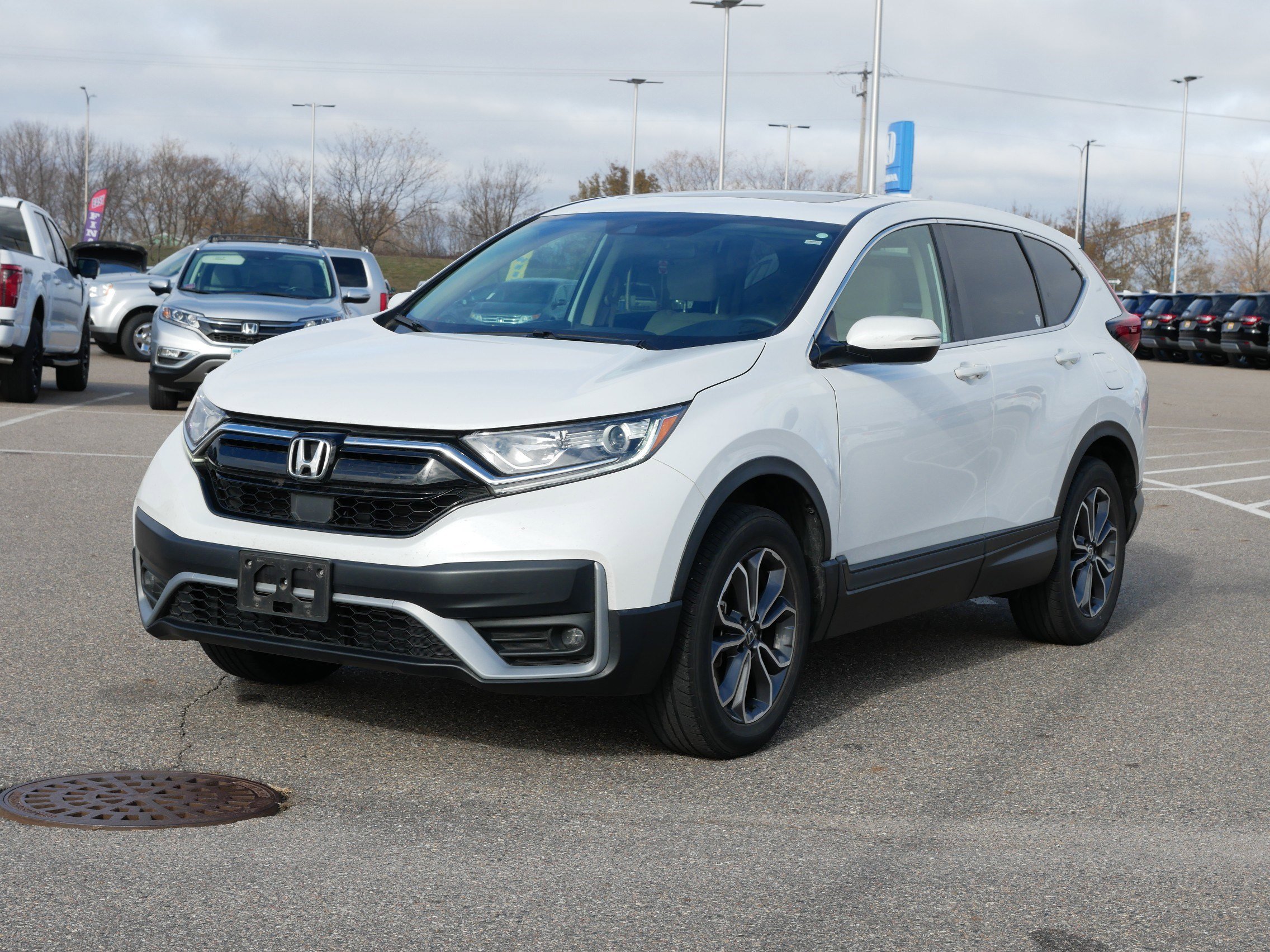 Used 2021 Honda CR-V EX with VIN 2HKRW2H58MH679364 for sale in Waite Park, Minnesota