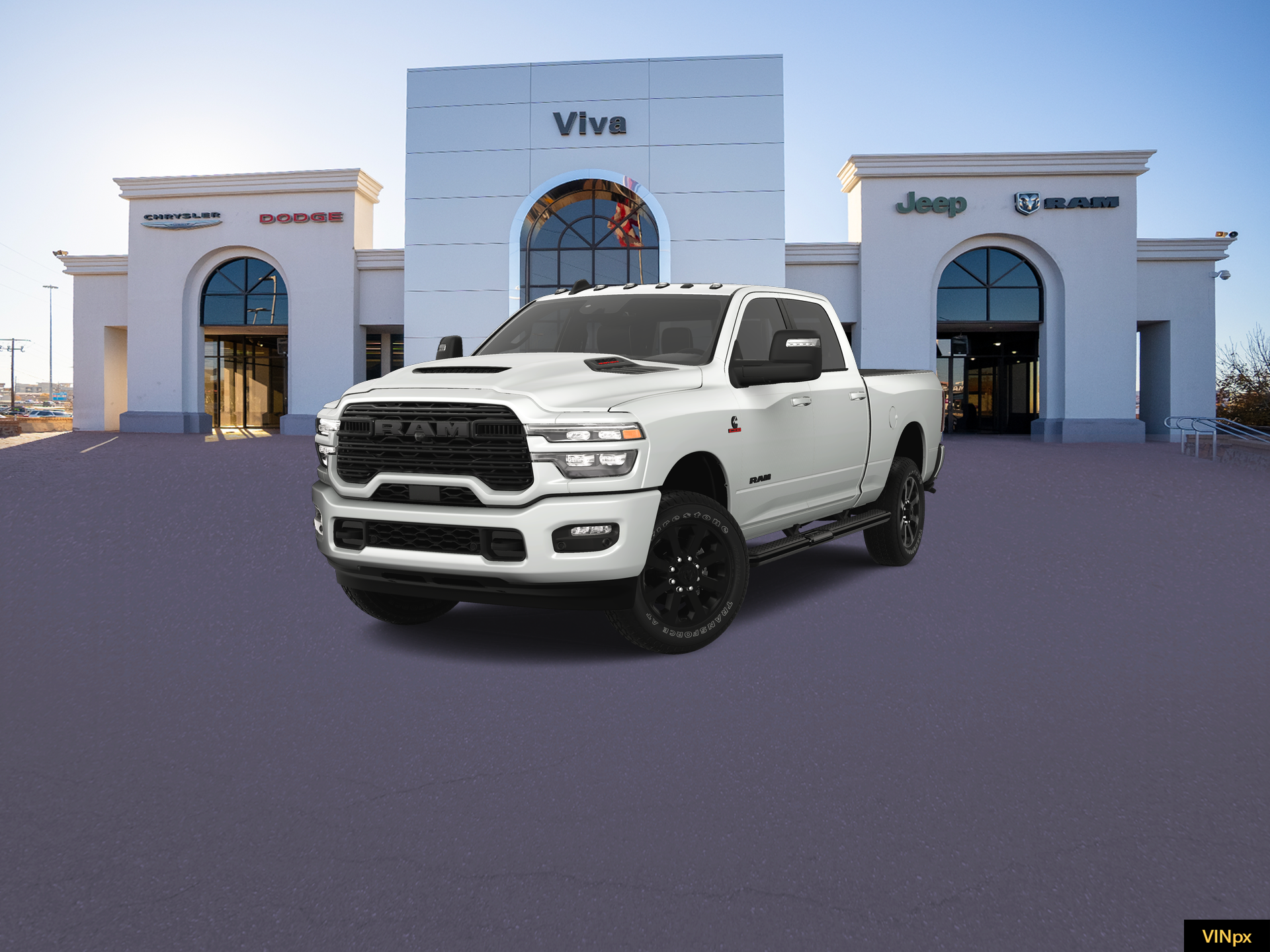 New 2025 Bright White Clear-Coat Exterior Paint RAM Laramie image 1