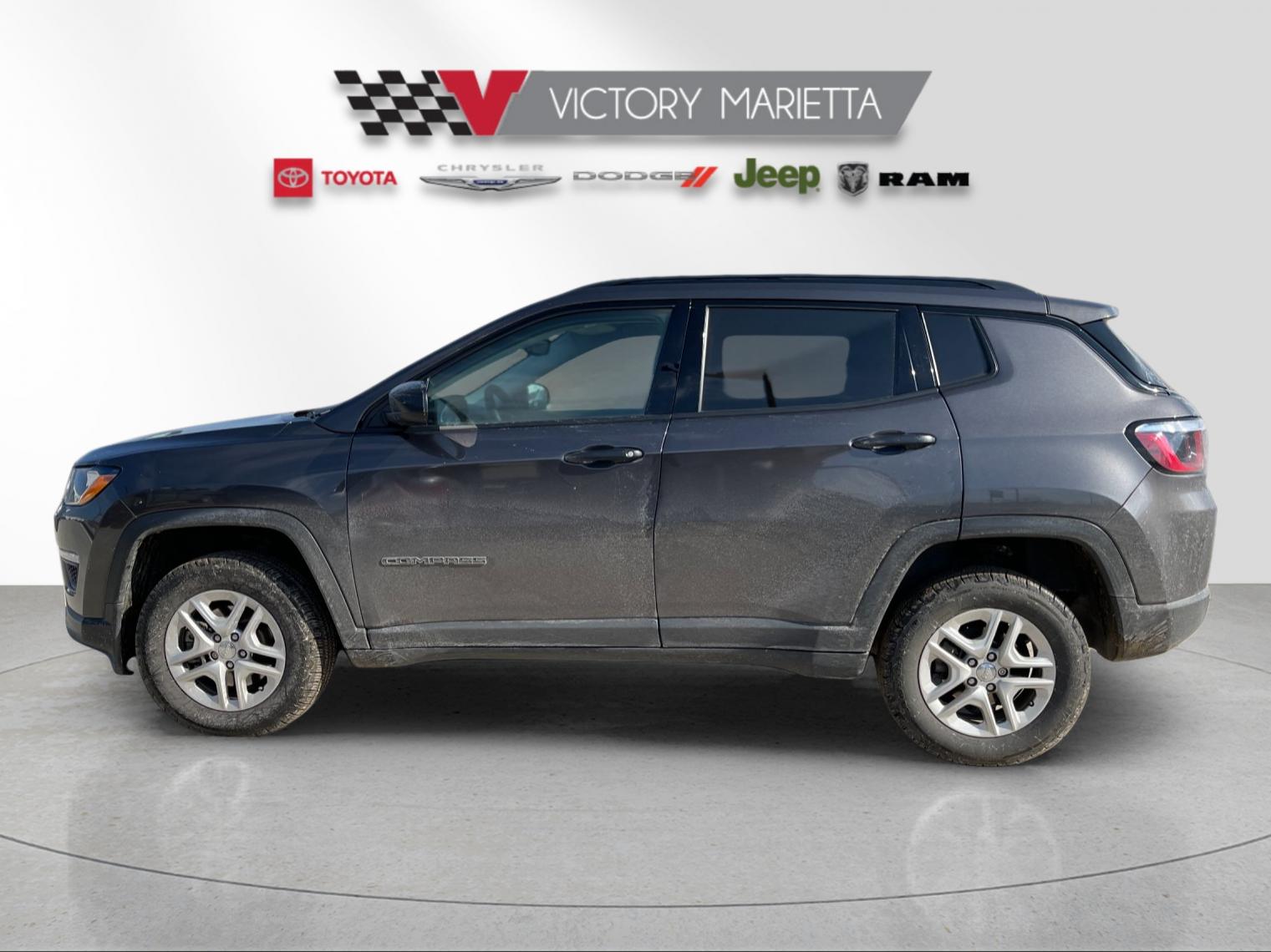 Used 2018 Jeep Compass Sport with VIN 3C4NJDAB3JT114217 for sale in Marietta, OH