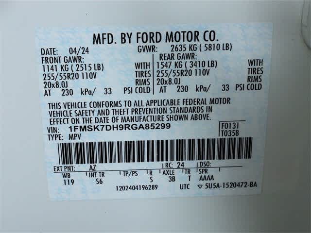 2024 Ford Explorer XLT photo 30