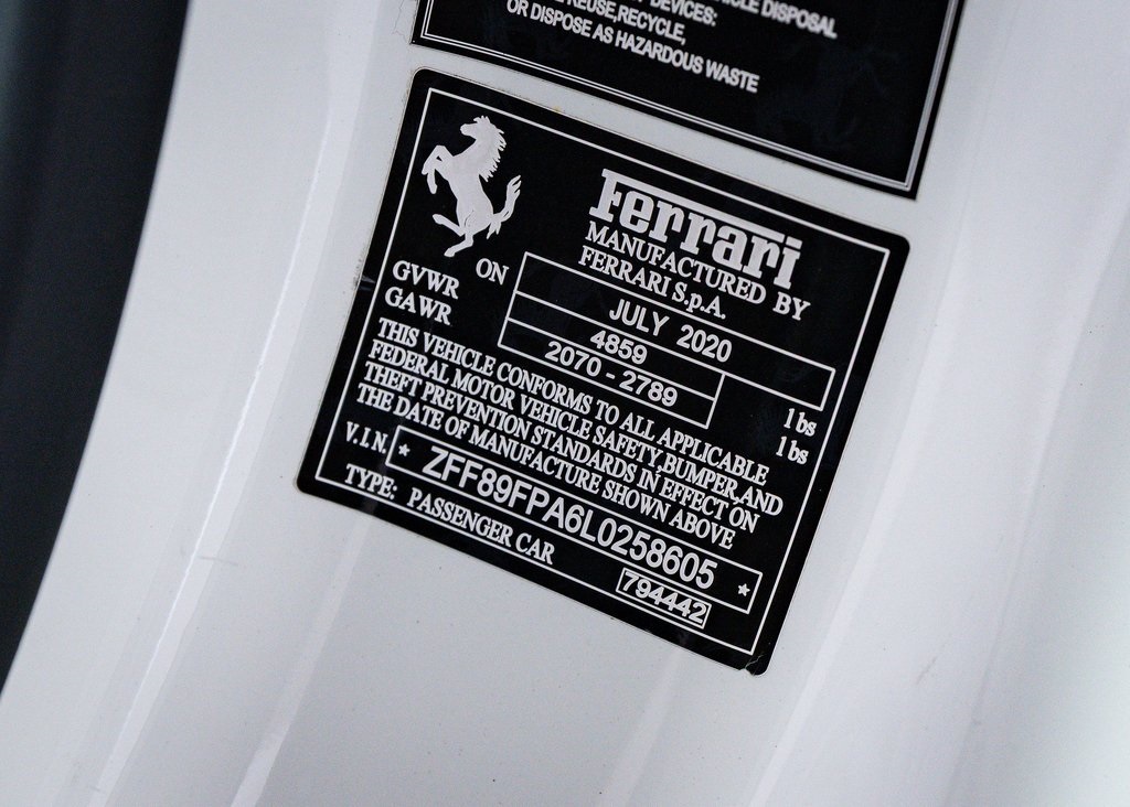 Certified Used 2020 Bianco Avus Ferrari Base image 24