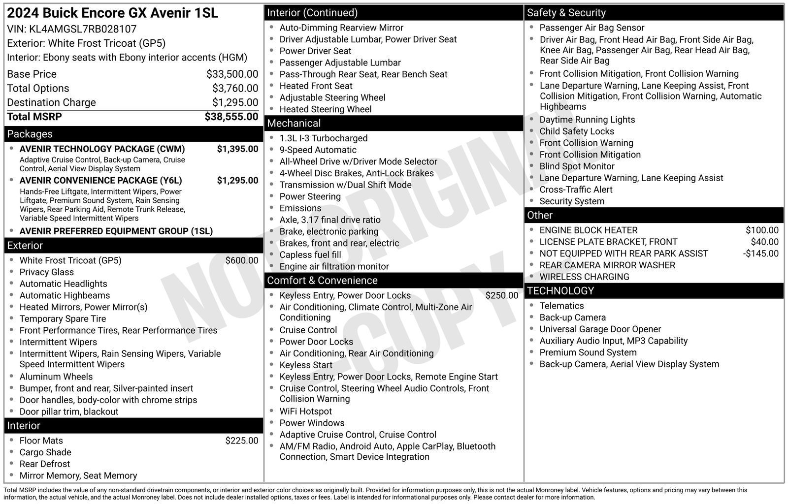 Used 2024 Buick Encore GX Avenir with VIN KL4AMGSL7RB028107 for sale in Brainerd, Minnesota