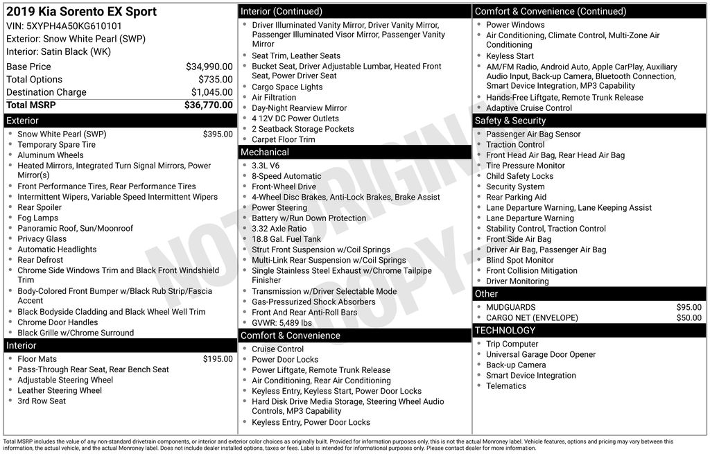 2019 Kia Sorento EX Sport's photo