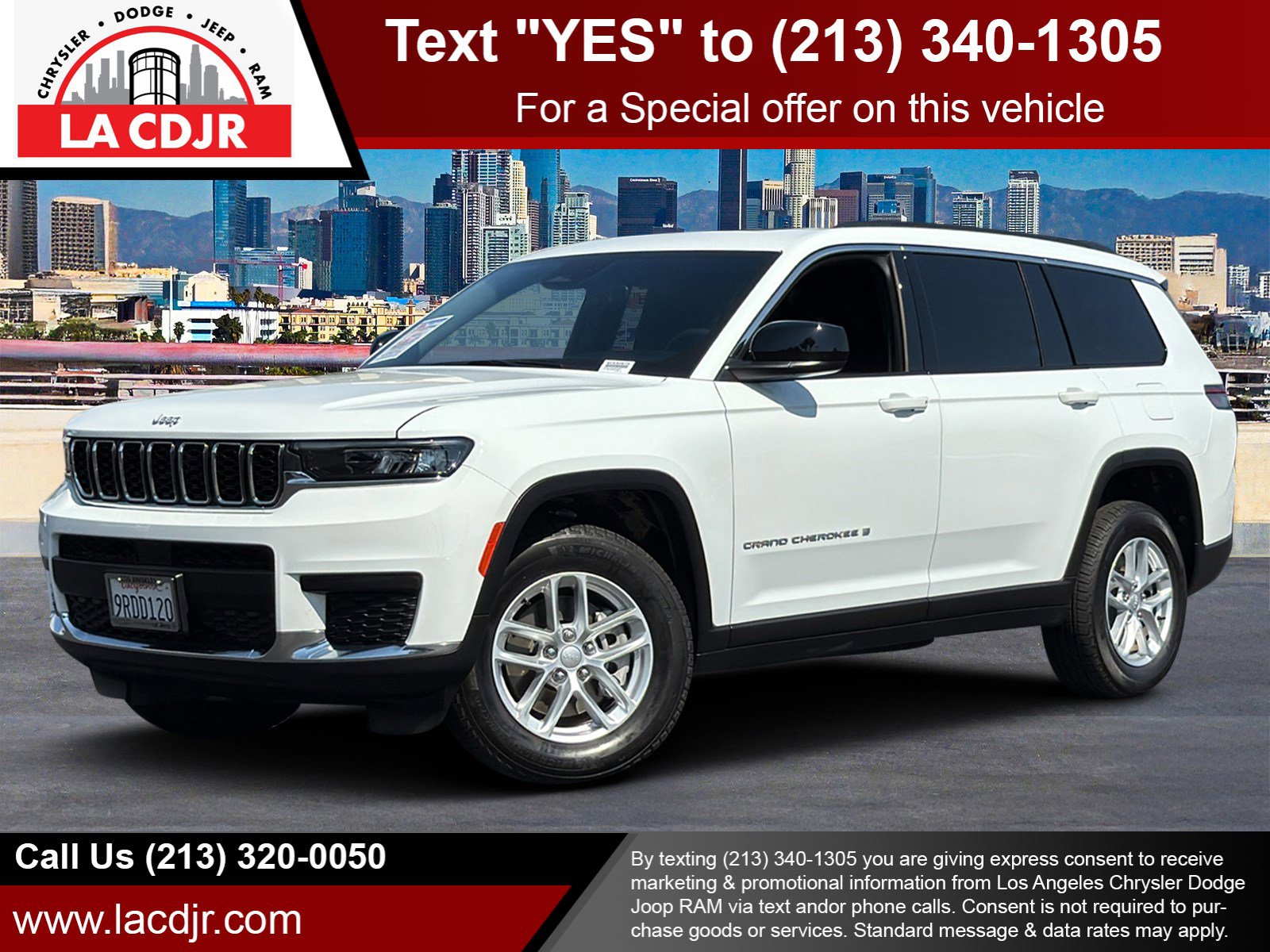 Used 2025 Bright White Clearcoat Jeep Laredo X image 1