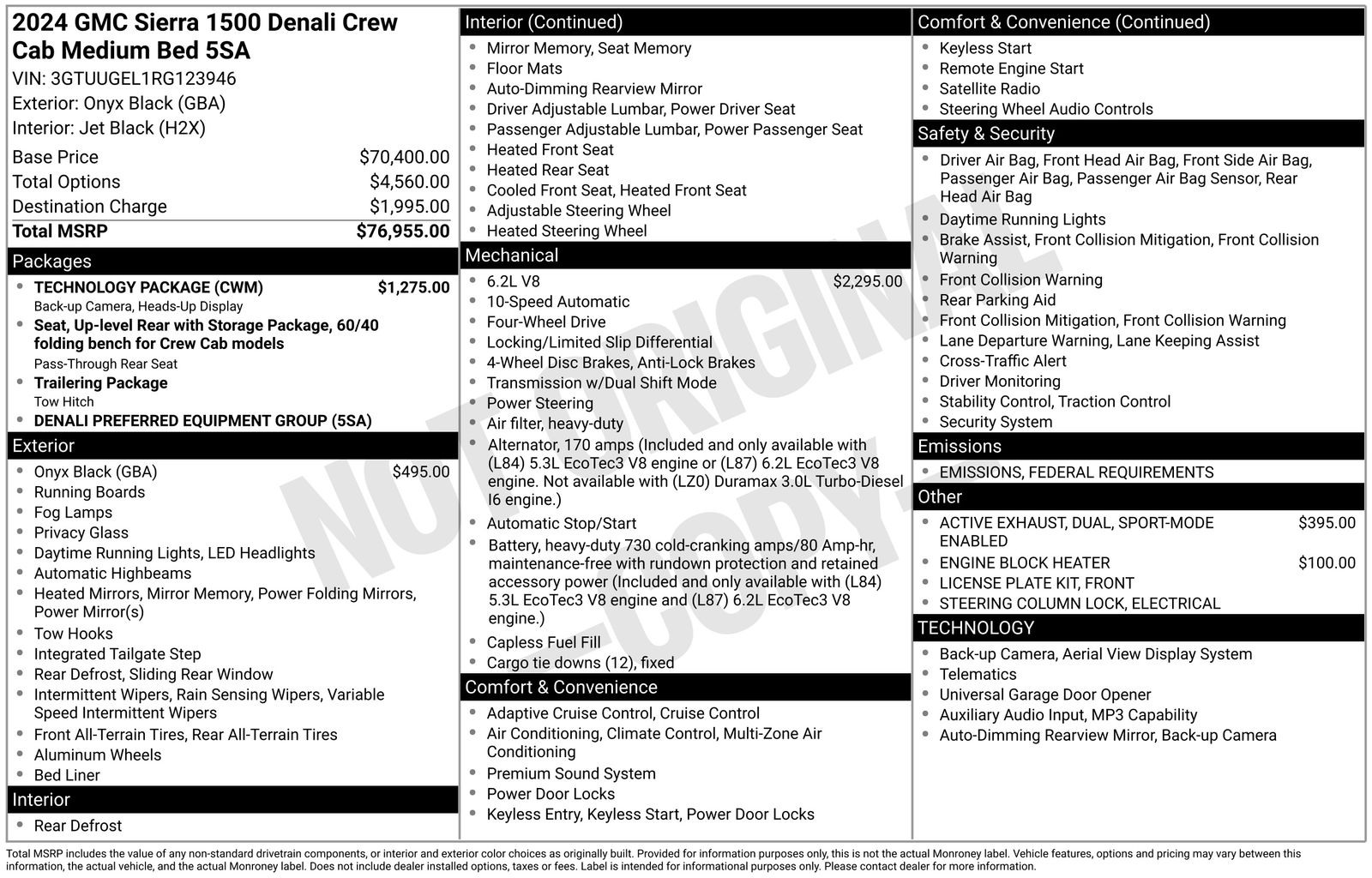 Certified 2024 GMC Sierra 1500 Denali Denali with VIN 3GTUUGEL1RG123946 for sale in Brainerd, Minnesota