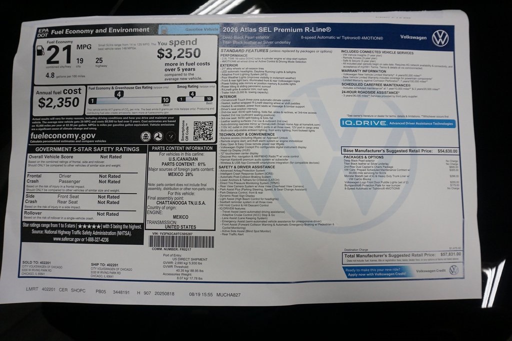 2026 Volkswagen Atlas SEL Premium R-Line photo 37