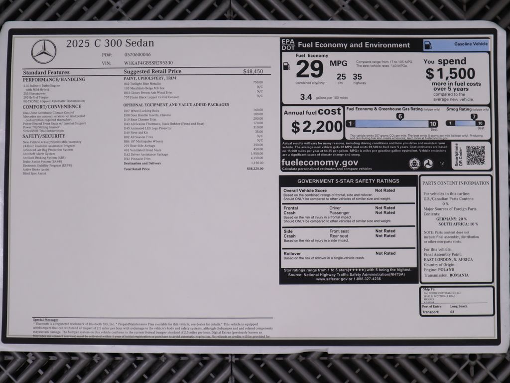 2025 Mercedes Benz C 300 photo 9