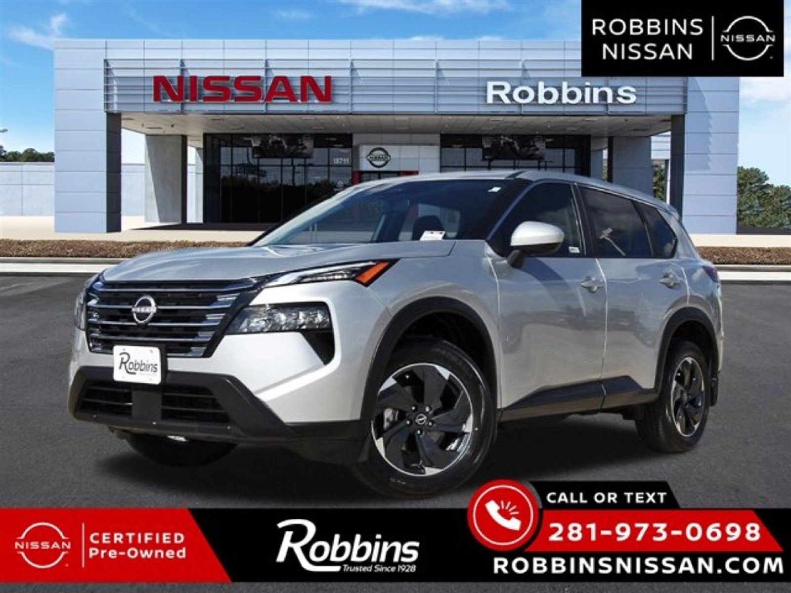 2025 Nissan Rogue SV Silver at Robbins Nissan