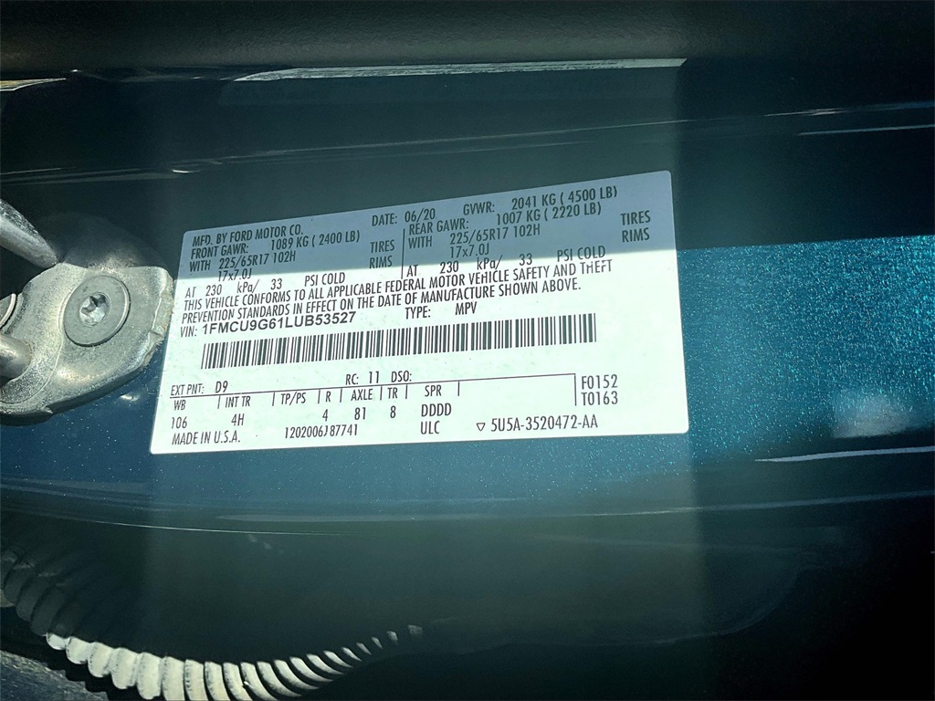2020 Ford Escape SE photo 30