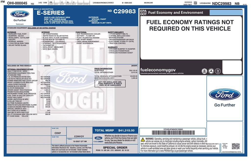 2022 Ford E-Series Cutaway Base's photo