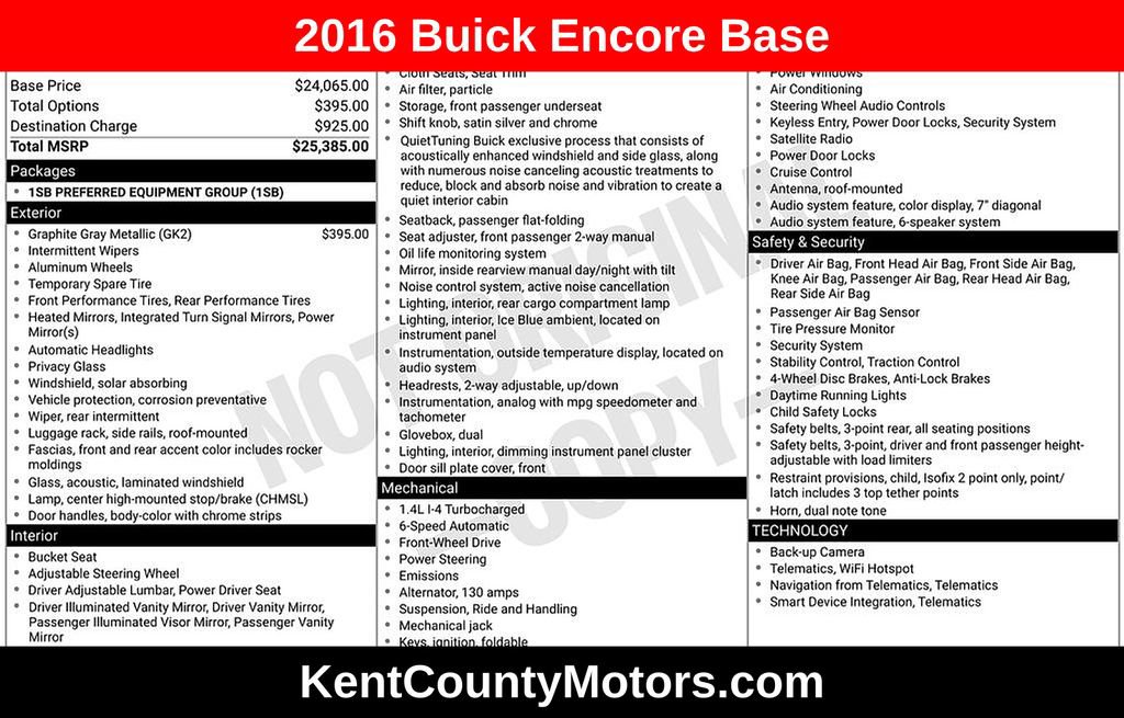 2016 Buick Encore Base