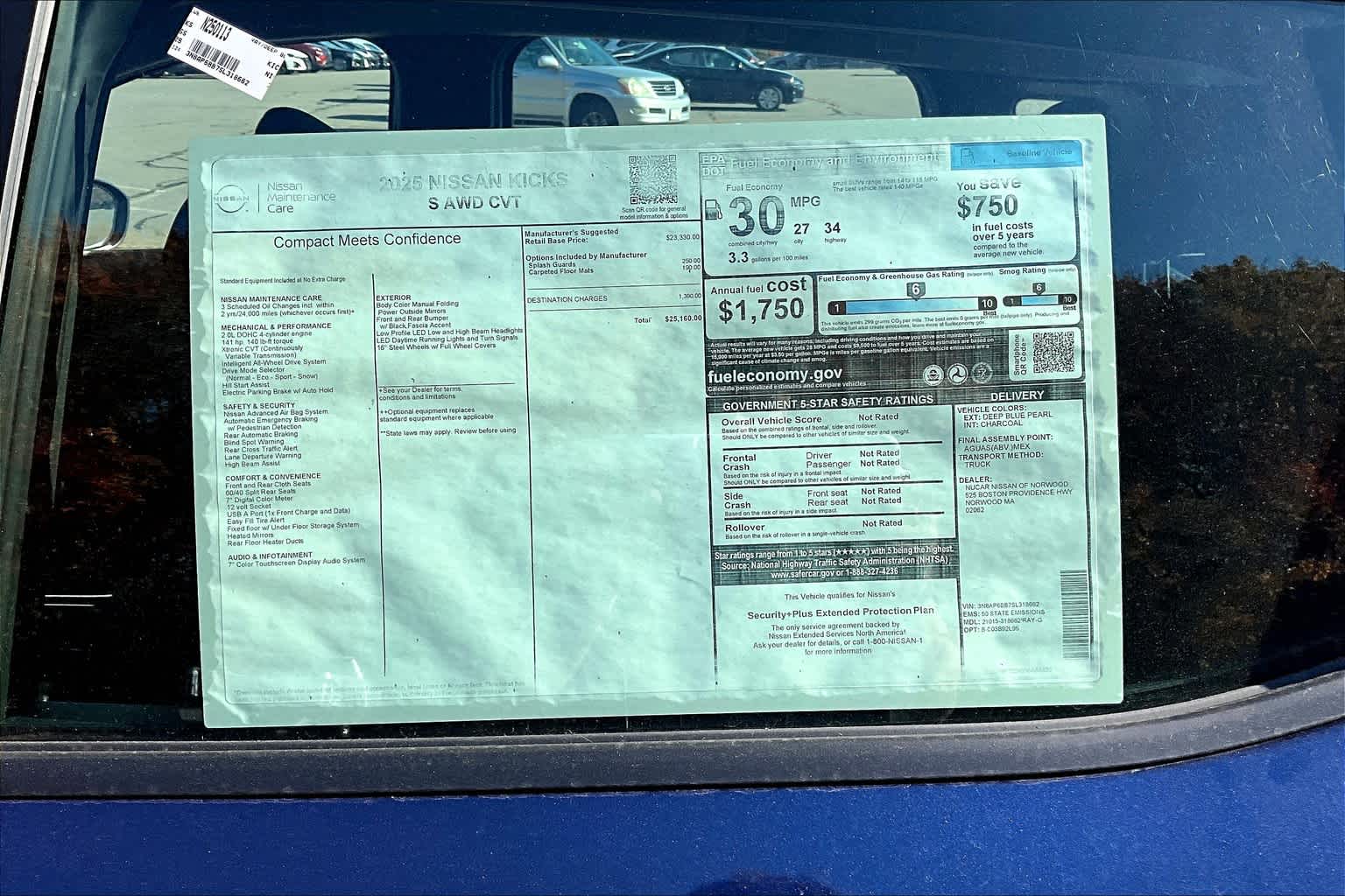 New 2025 Nissan Kicks S Sport Utility in N250113 Nucar New Hampshire