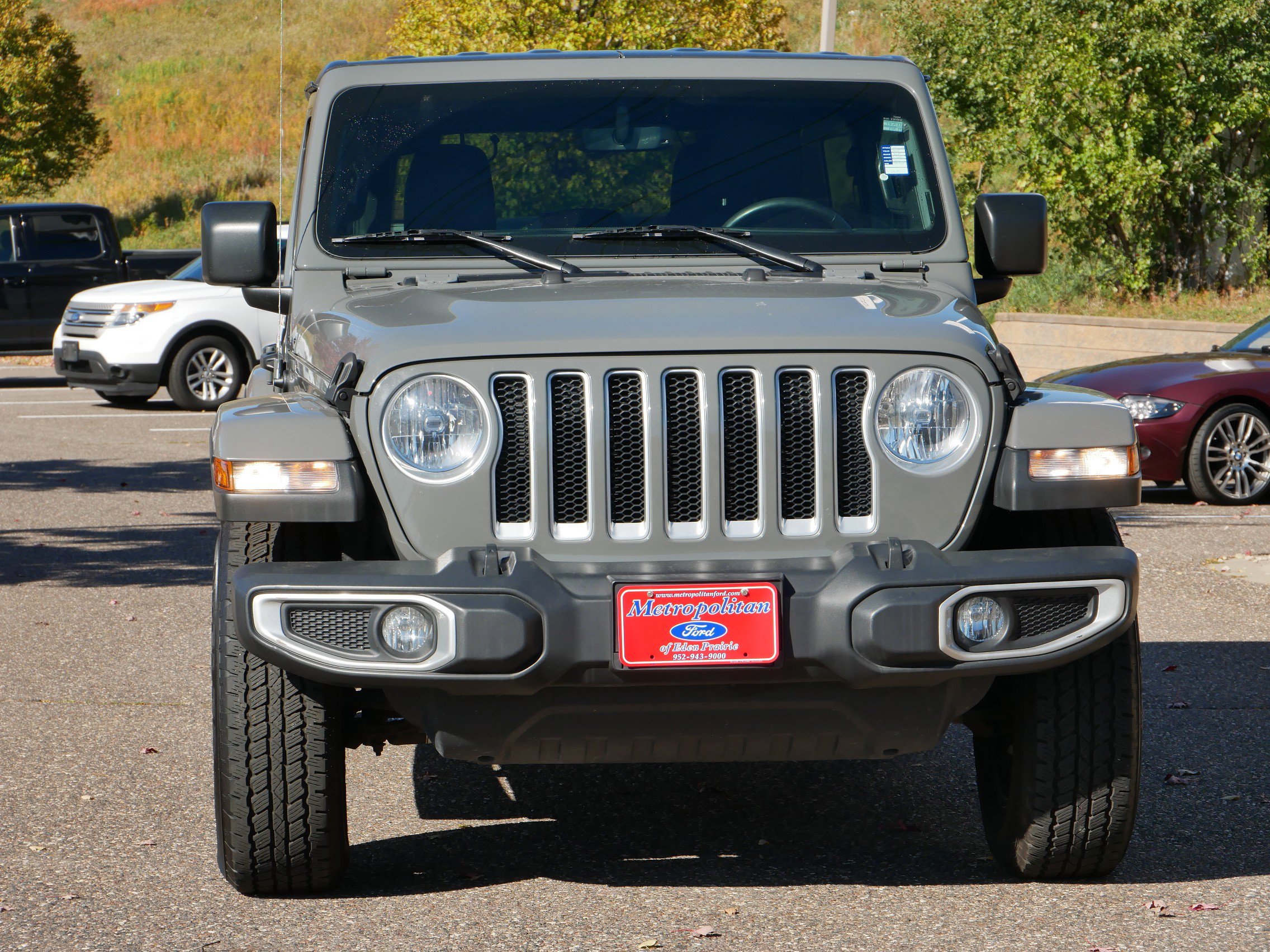 Used 2019 Jeep Wrangler Unlimited Sahara with VIN 1C4HJXEG7KW578742 for sale in Eden Prairie, Minnesota