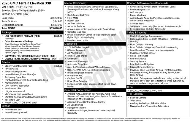 2026 GMC Terrain Elevation's photo