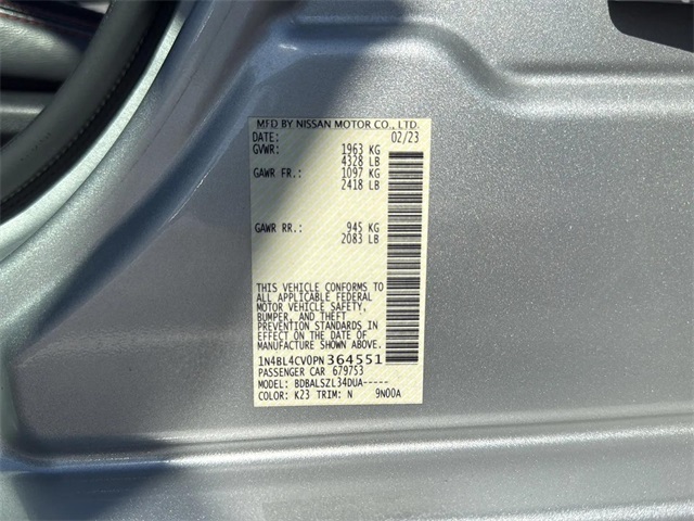 2023 Nissan Altima 2.5 SR photo 11