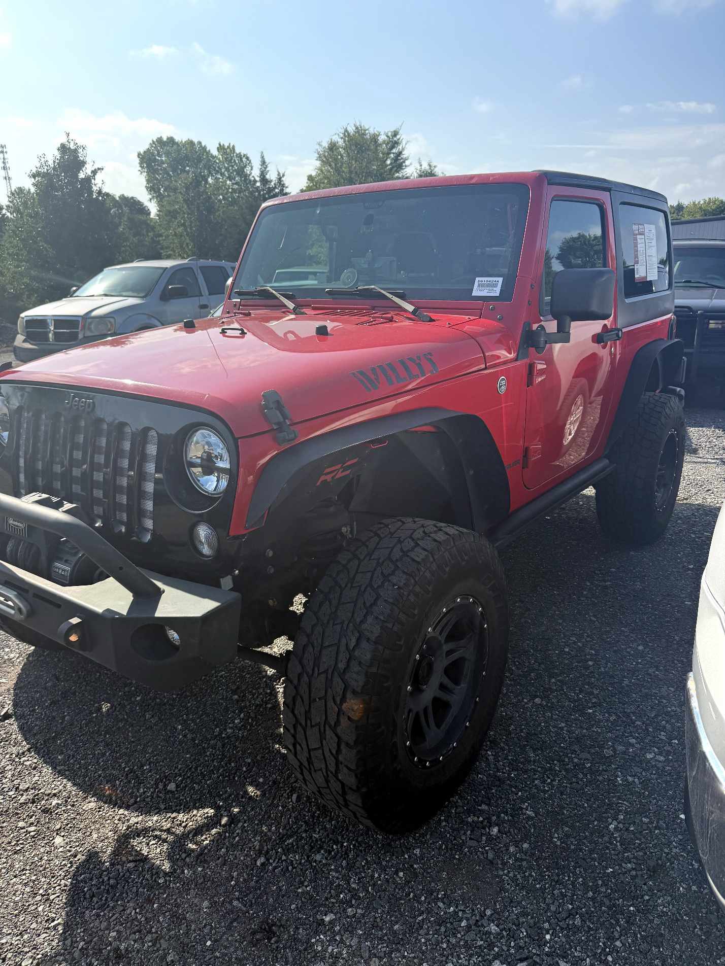 Used 2017 Jeep Wrangler Willys Wheeler with VIN 1C4AJWAG7HL594368 for sale in Morganton, NC