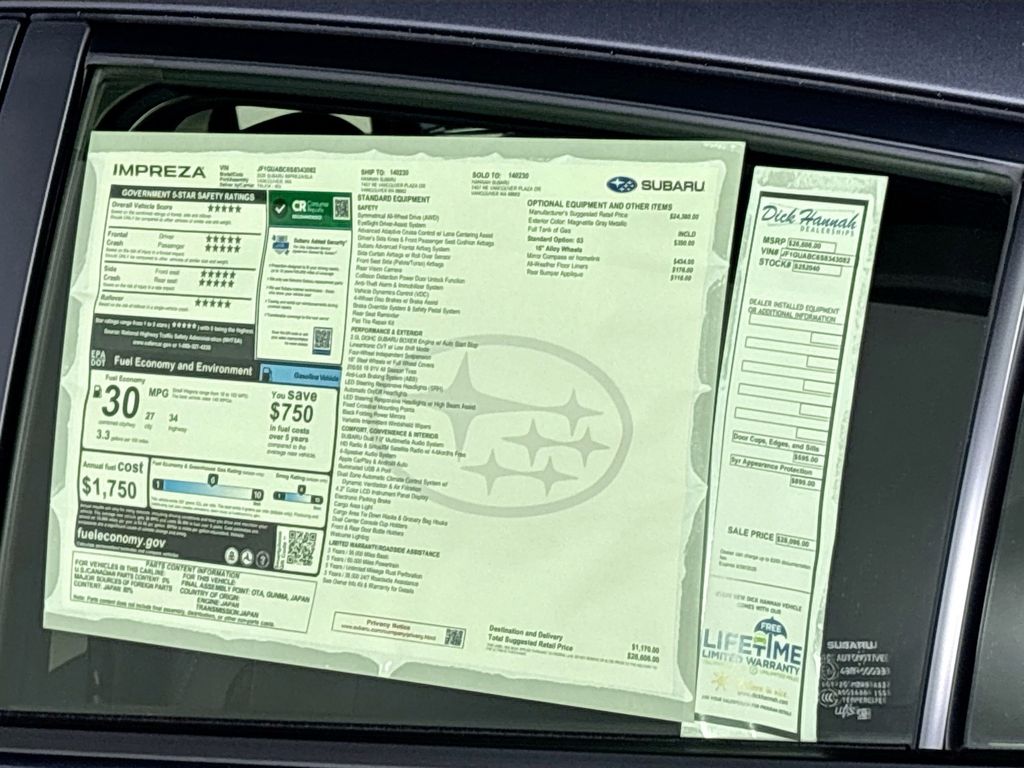 2025 Subaru Impreza Base photo 23