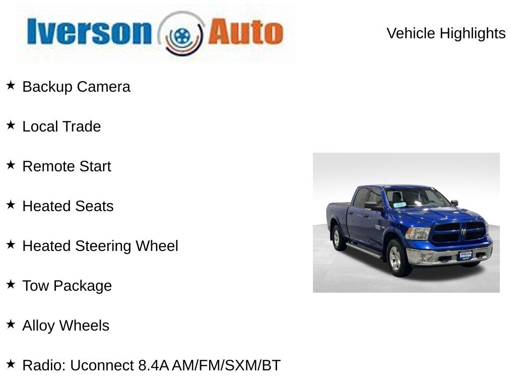 Used 2015 RAM Ram 1500 Pickup Outdoorsman with VIN 1C6RR7TT2FS550591 for sale in Huron, SD