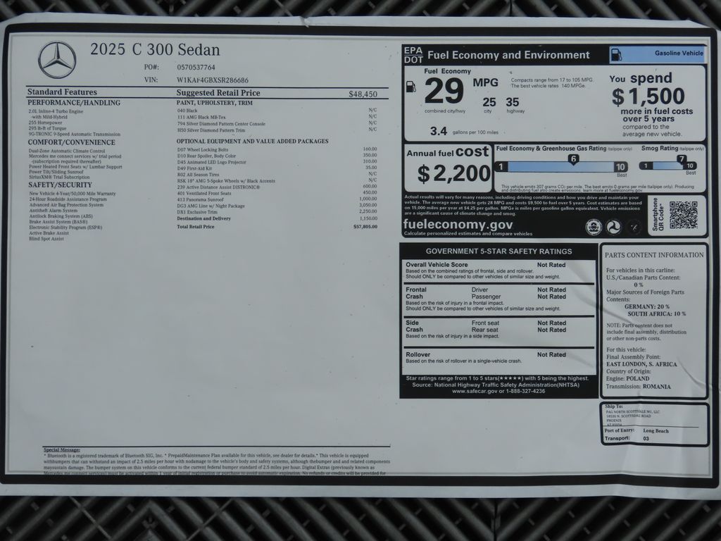 2025 Mercedes Benz C 300 photo 9
