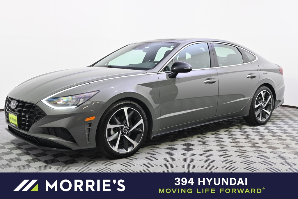 Certified 2021 Hyundai Sonata SEL Plus with VIN 5NPEJ4J2XMH107382 for sale in St. Louis Park, Minnesota