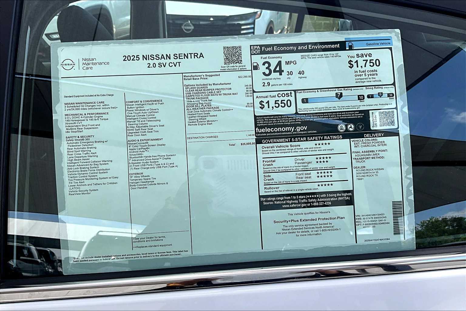 2025 Nissan Sentra SV photo 17