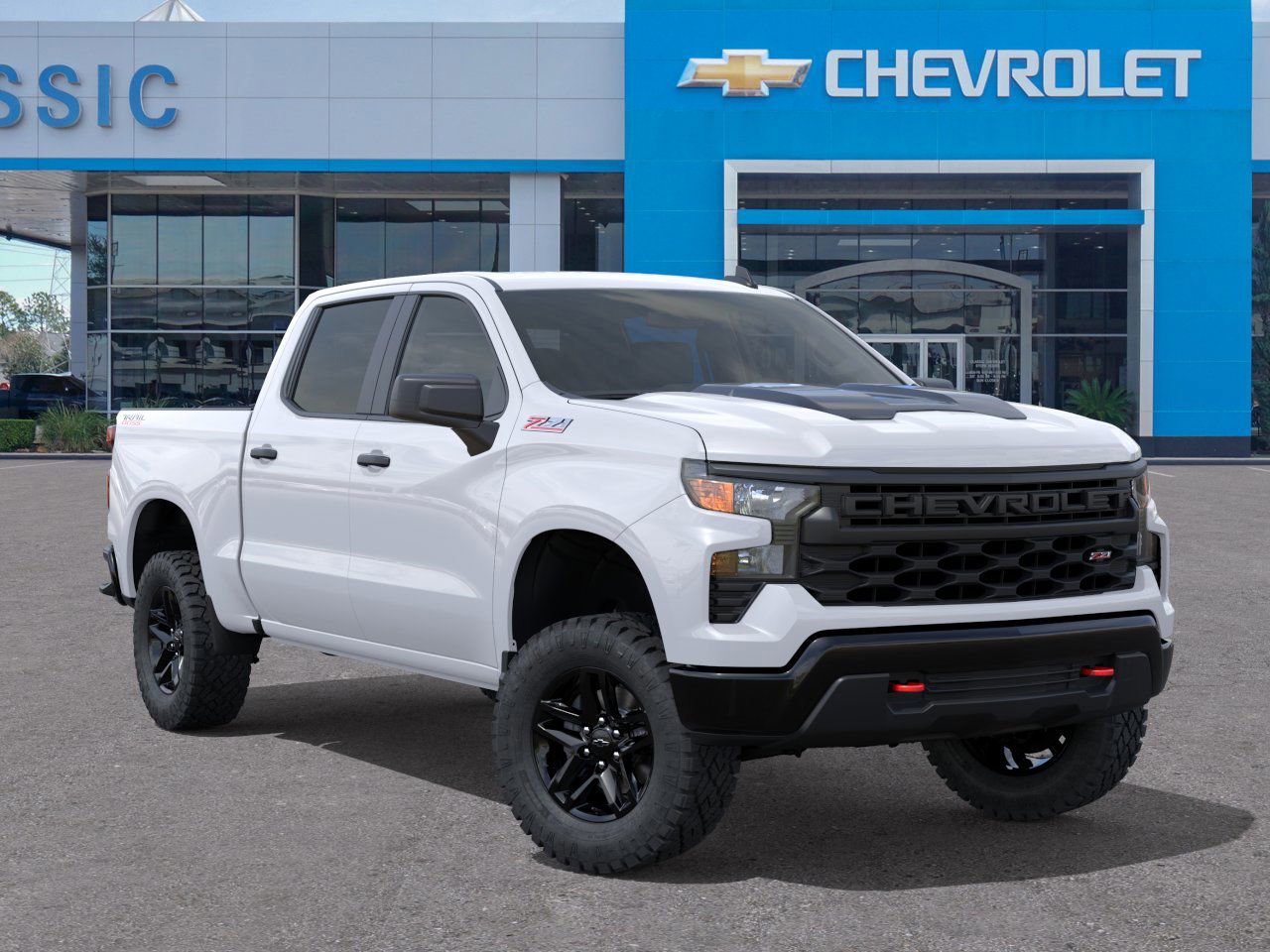 2026 Chevrolet Silverado 1500 Custom Trail Boss White at Classic Elite Chevrolet Hwy 6