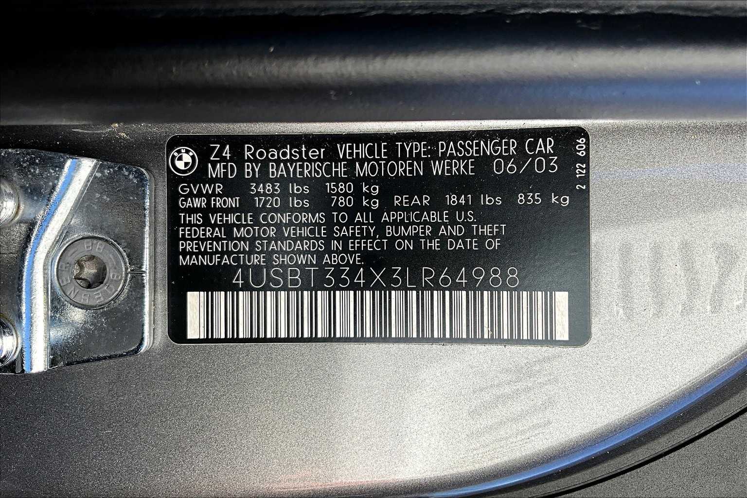 2003 Bmw Z4 Roadster 2.5si photo 28