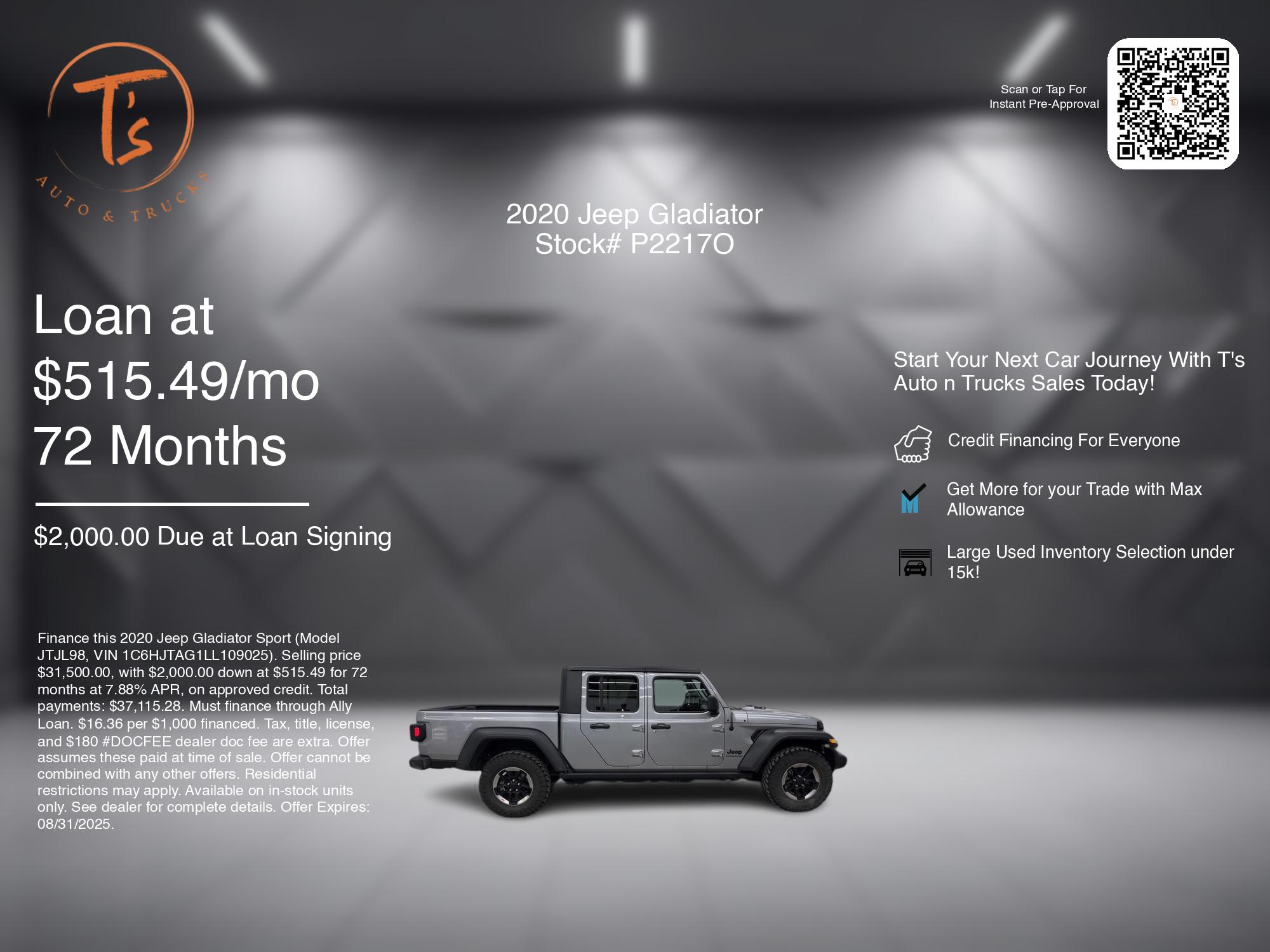2020 Jeep Gladiator Sport photo 3
