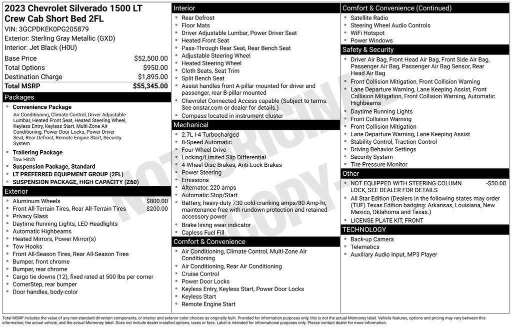 Used 2023 Chevrolet Silverado 1500 LT with VIN 3GCPDKEK0PG205879 for sale in Elk River, Minnesota