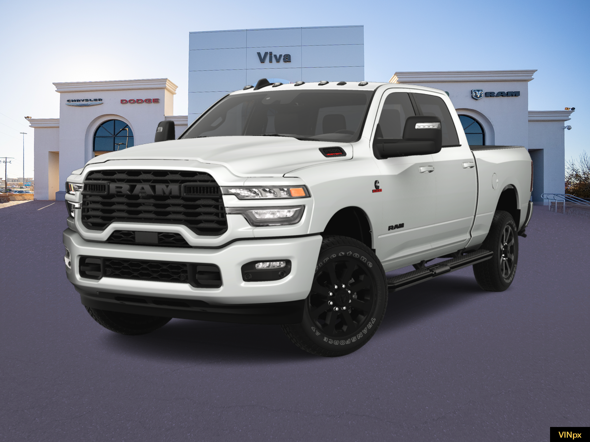 New 2025 Bright White Clear-Coat Exterior Paint RAM Big Horn image 1