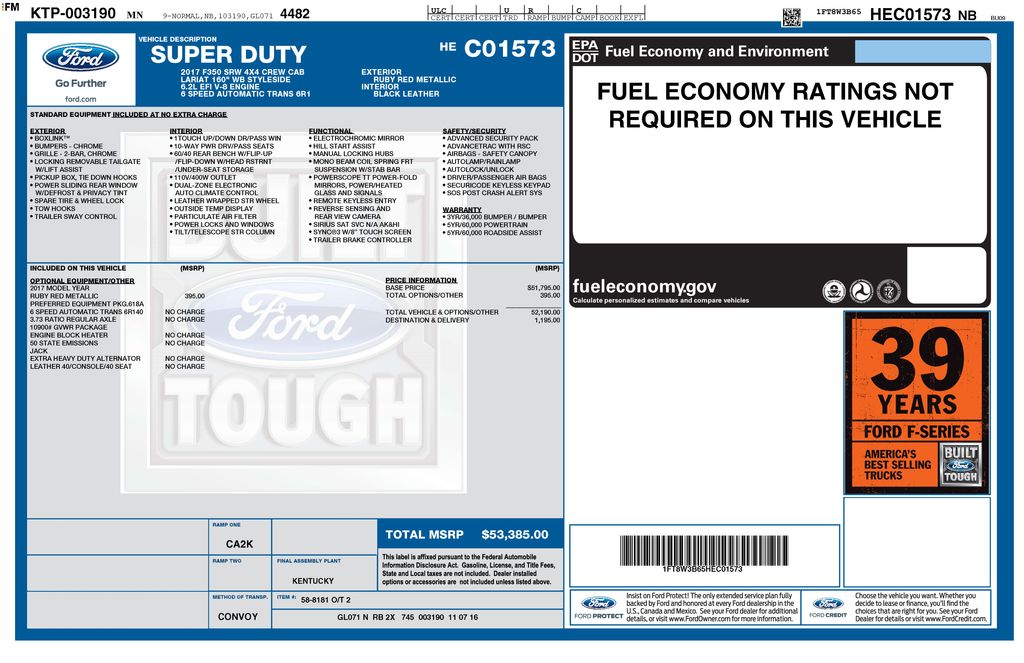 Used 2017 Ford F-350 Super Duty Lariat with VIN 1FT8W3B65HEC01573 for sale in Elk River, Minnesota