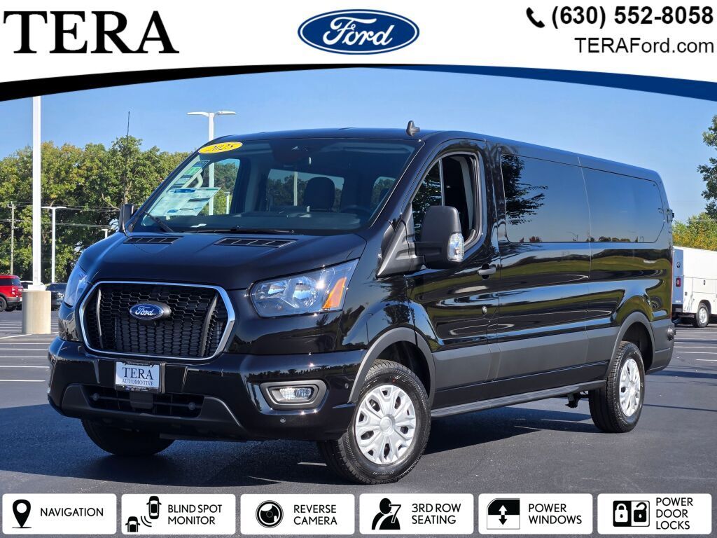 New 2025 Agate Black Metallic Ford Transit-350 Passenger Van XLT