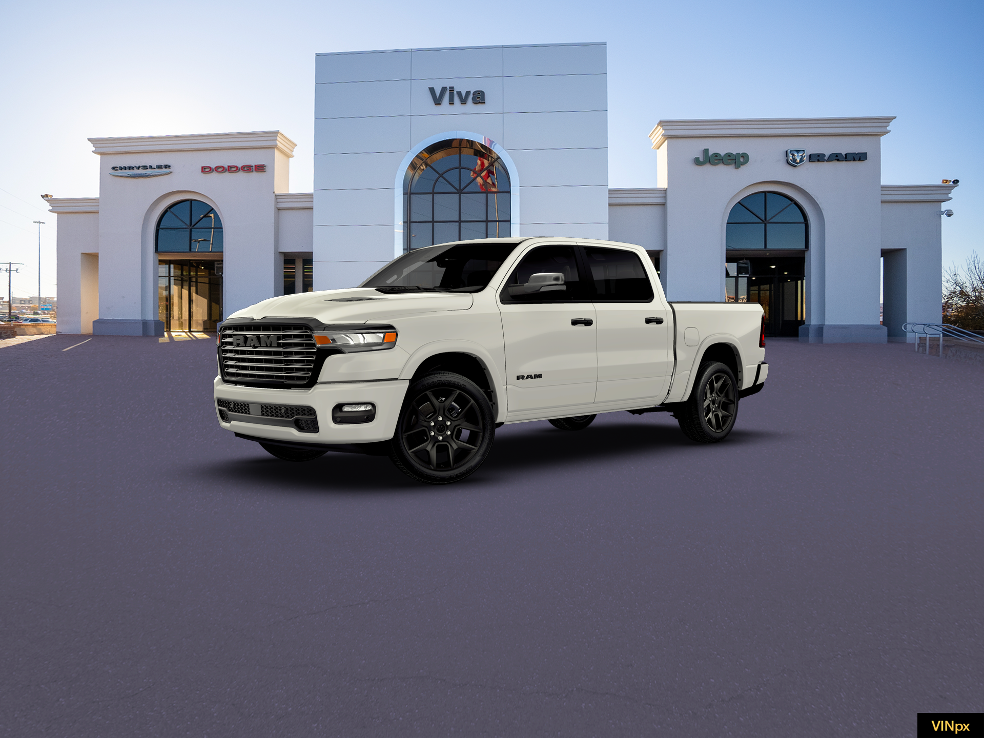 New 2026 Ivory White Tri-Coat Pearl-Coat Exterior Paint RAM Laramie image 1