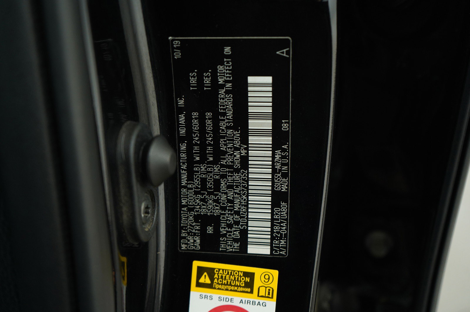 2019 Toyota Highlander XLE photo 23