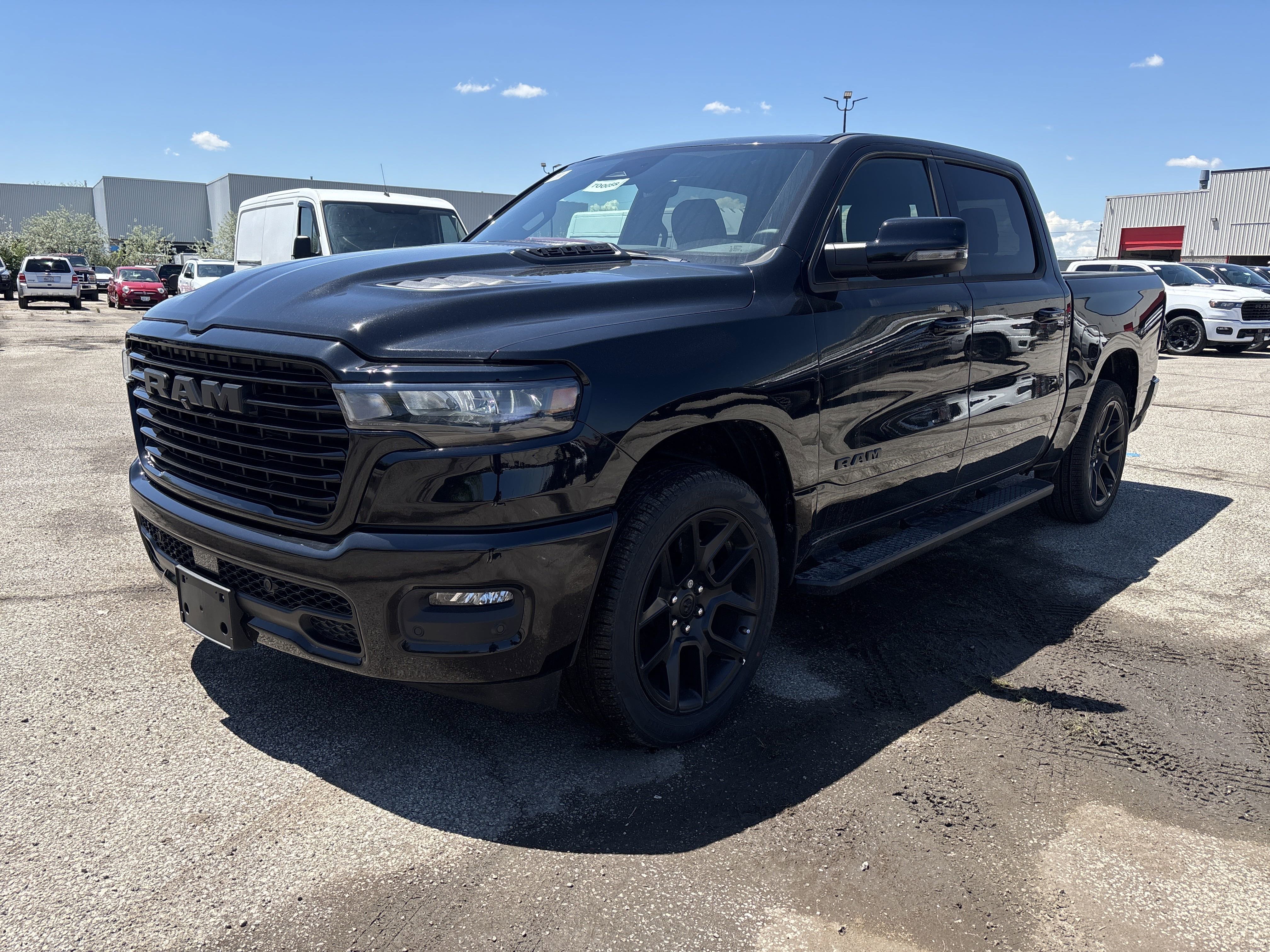 New 2025 Diamond Black Crystal Pearlcoat Ram Sport image 1