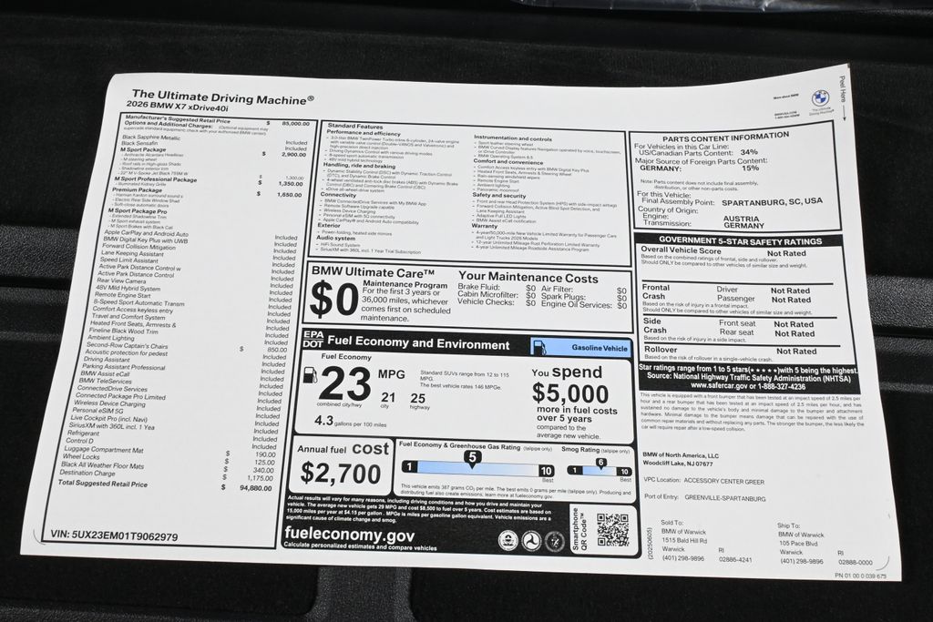 2026 Bmw X7 xDrive40i photo 40