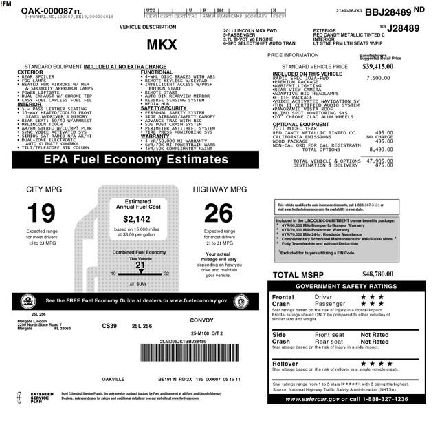2011 Lincoln MKX Base's photo