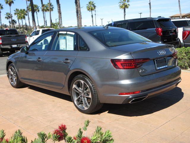 Certified 2019 Audi A4 Premium with VIN WAUGMAF40KN017337 for sale in Rancho Santa Margarita, CA
