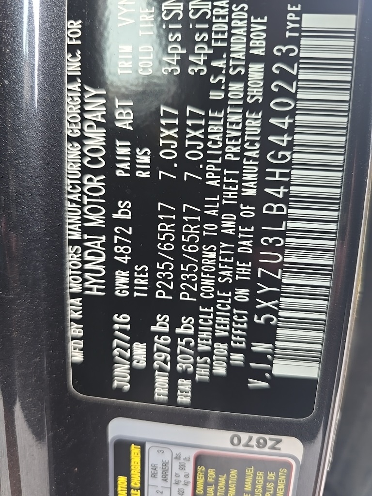 2017 Hyundai Santa Fe Sport Base photo 11