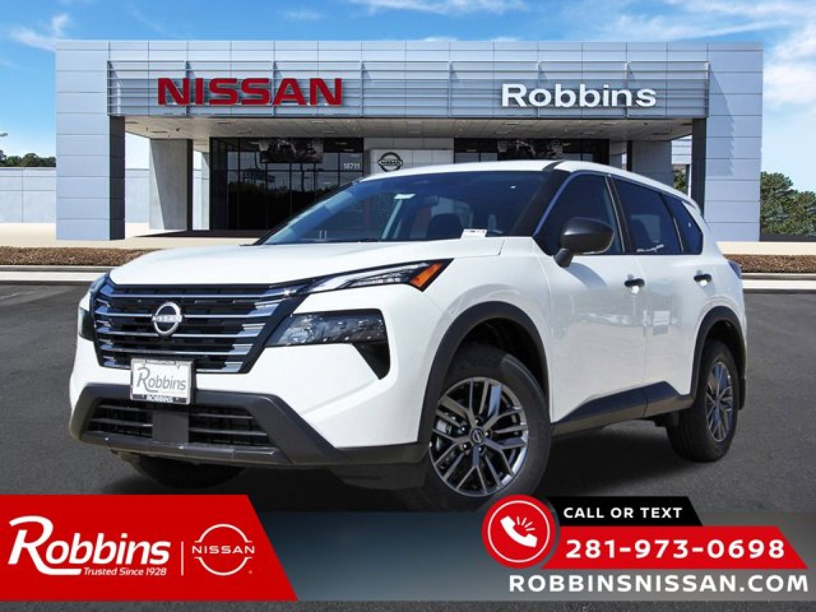2026 Nissan Rogue S White at Robbins Nissan