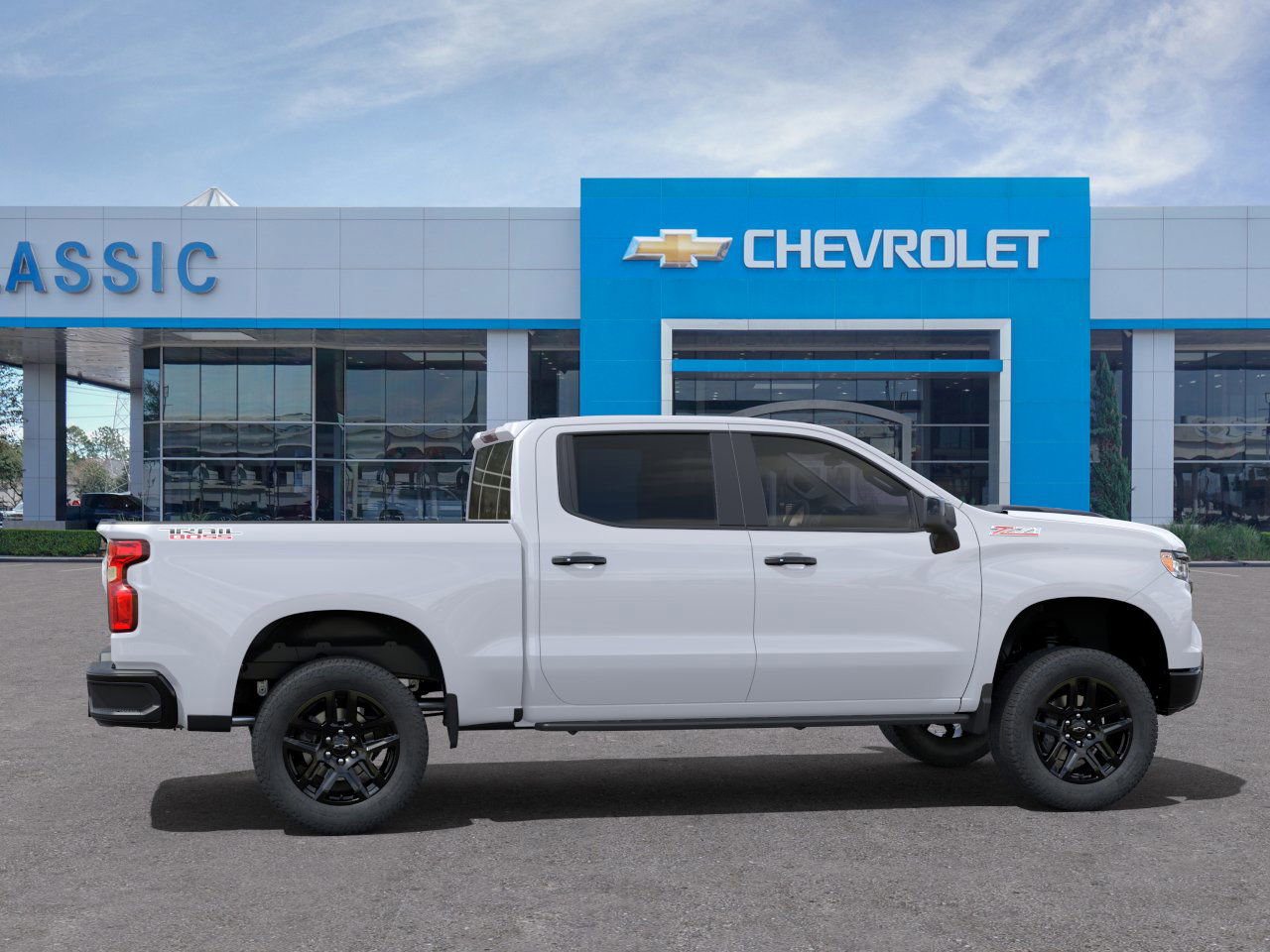 2025 Chevrolet Silverado 1500 LT Trail Boss White at Classic Elite Chevrolet Sugar Land