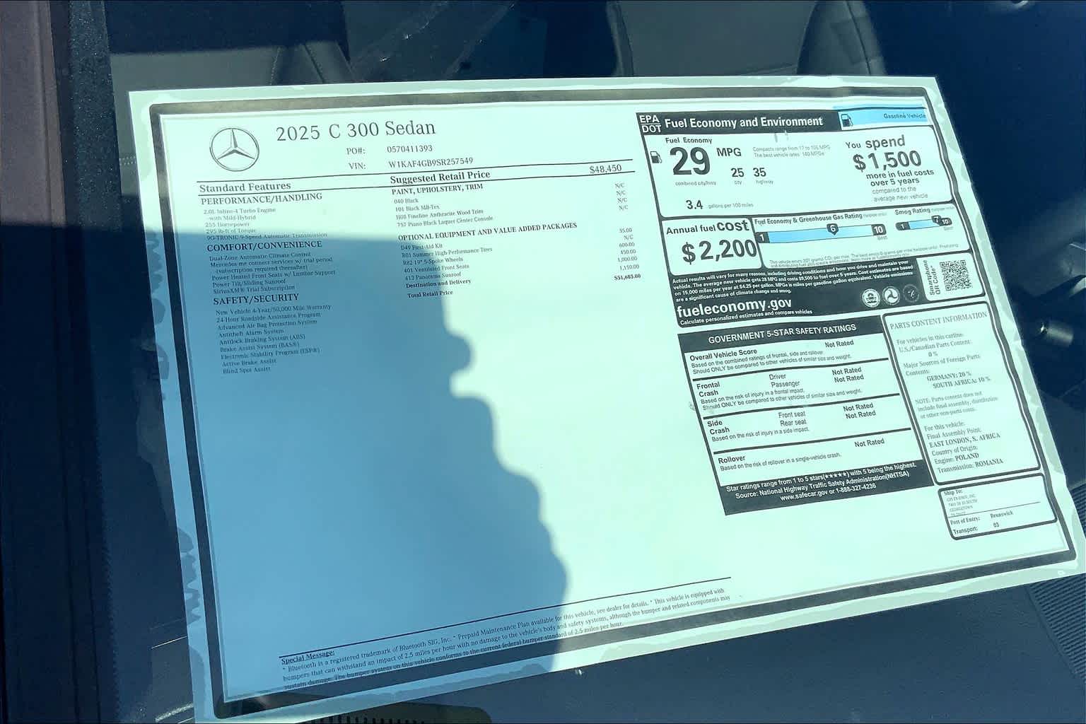 2025 Mercedes Benz C 300 photo 19