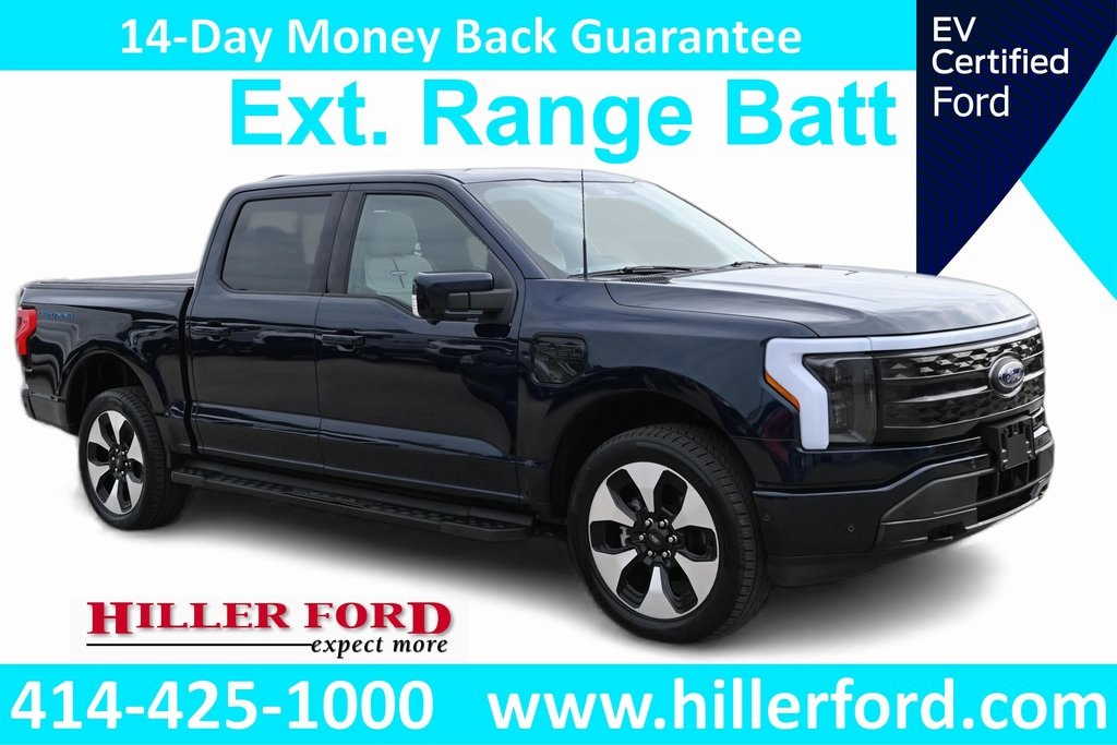 Certified 2022 Ford F-150 Lightning Platinum with VIN 1FT6W1EVXNWG07403 for sale in Franklin, WI