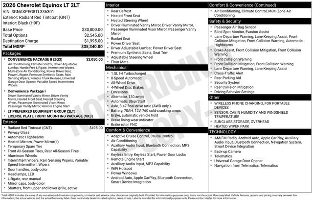 2026 Chevrolet Equinox LT's photo